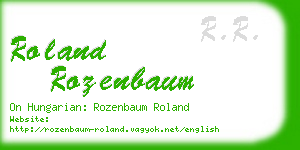 roland rozenbaum business card
